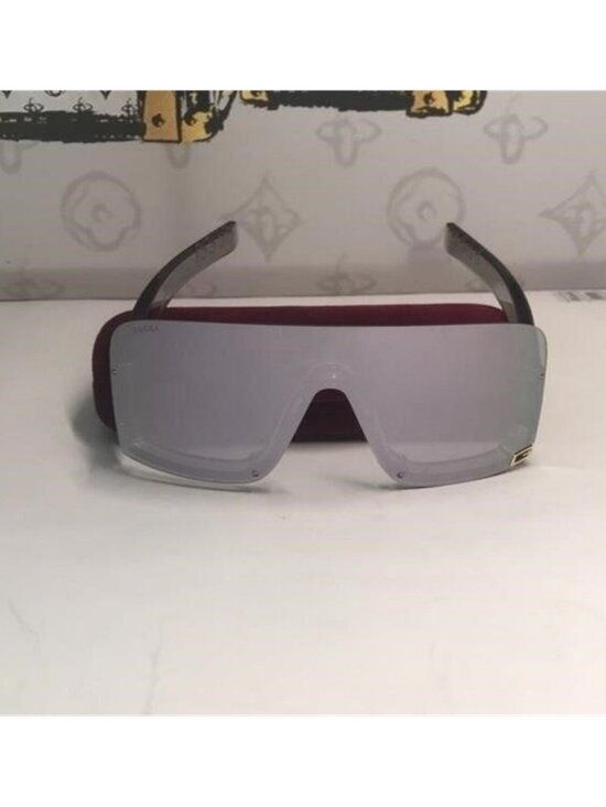 Authentic Gucci GG1637S 002 Silver Mirror Sunglasses – New